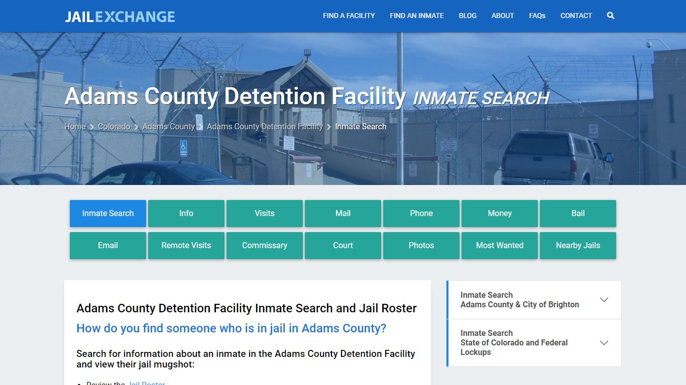 Adams County Detention Facility Inmate Search - Jail Exchange